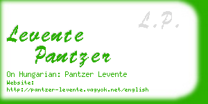 levente pantzer business card